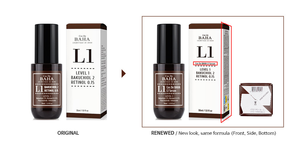 L1 Serum label and package design will change.