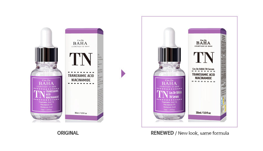 TN Serum label and package design will change.