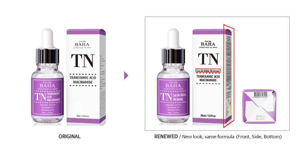 TN Serum label and package design will change.