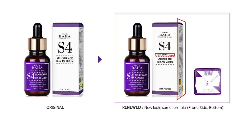 S4 Serum label and package design will change.