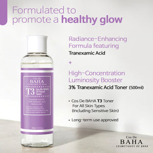 Advanced 3% Tranexamic Acid Facial Toner with Hyaluronic Acid for Balanced, Hydrated Skin 200ml